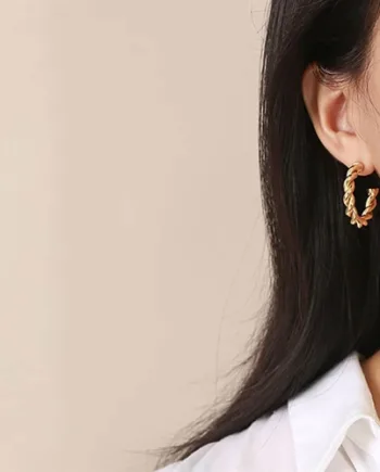 Hiip Ip Gold ørering Stor