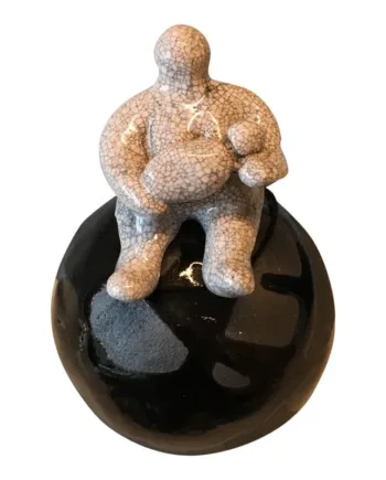 Keramik Figur  Quot Mor Og Barn Quot  Unik Og Håndlavet  Super Barselsgave Eller Dåbsgave