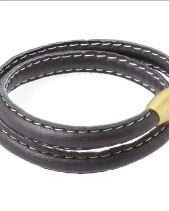 Kv Læderarmbånd   Kalveskind  Gold