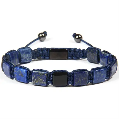 Lapis Blue Lux Armbånd Macrame Armbånd