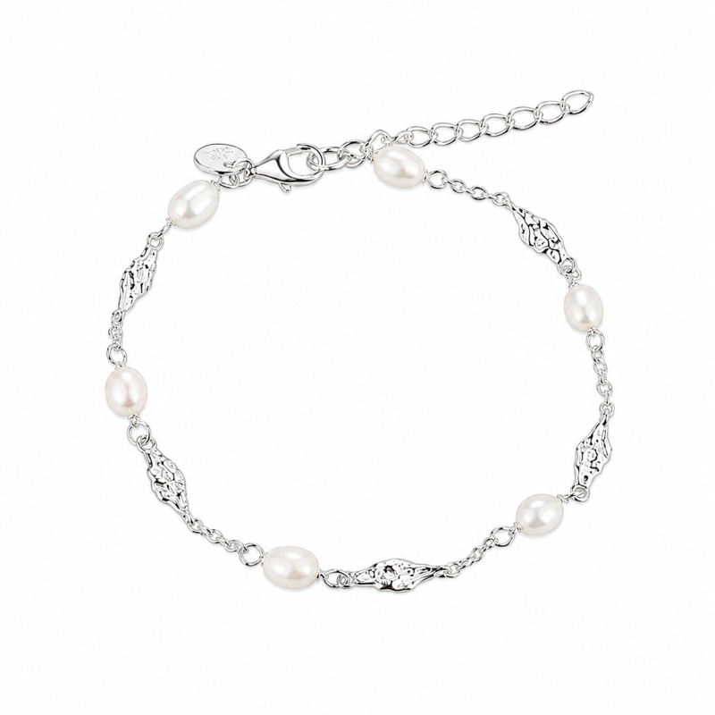 Milena Pearl Bracelet   Silver