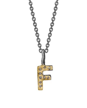Nordic Golden Pavé Bogstav Vedhæng