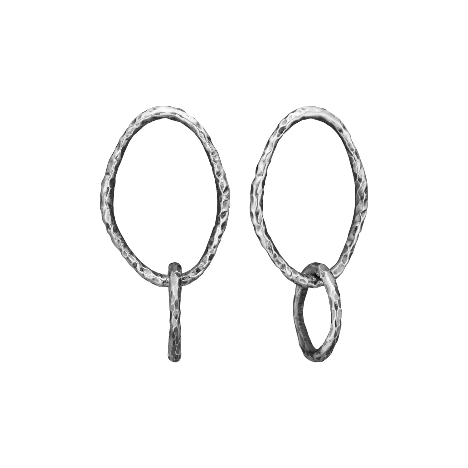 Onassis Duo Silver Plain ørestikkere