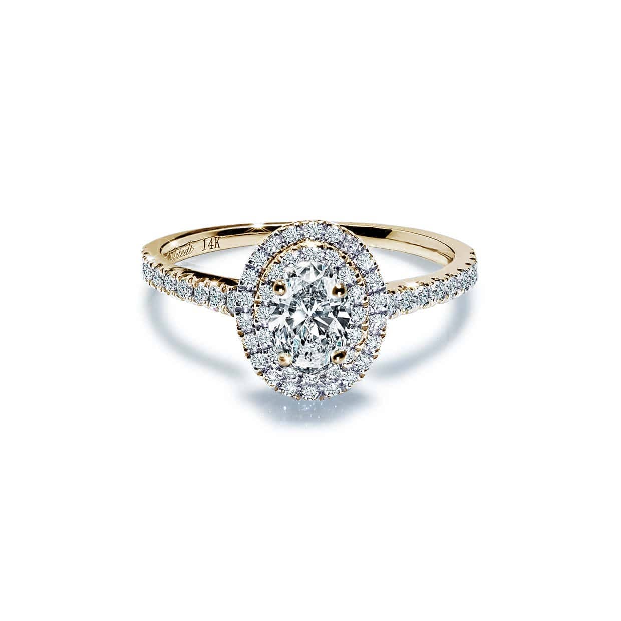 Oxford Dobbelt Oval Guld Ring