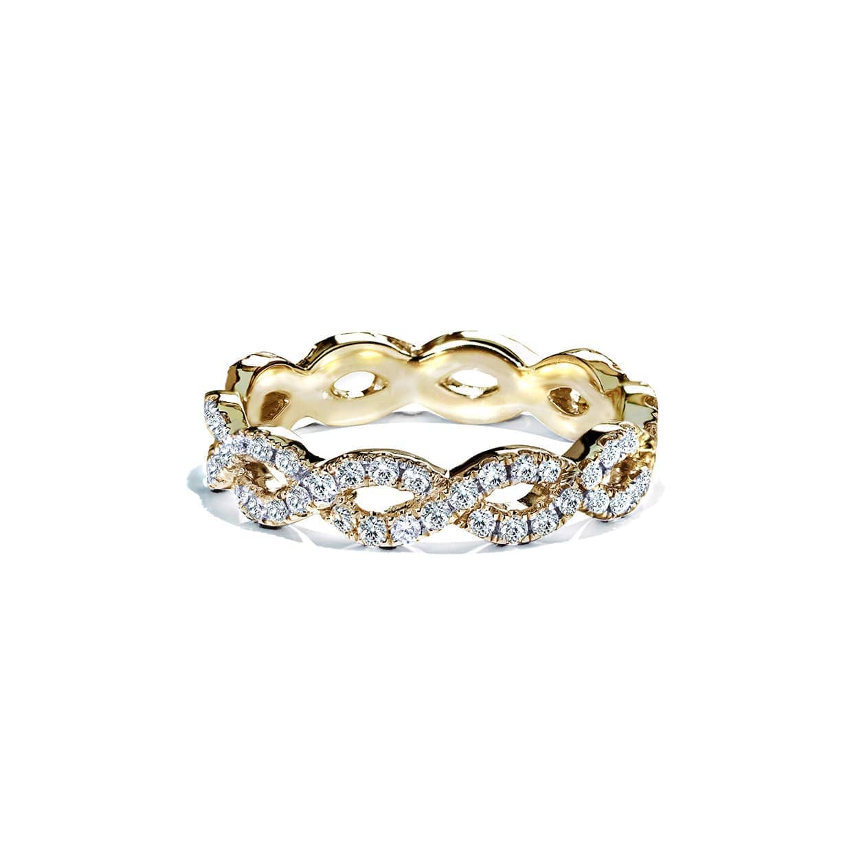 Oxford Eternity Twist Alliancering   Forgyldt Sterling Sølv