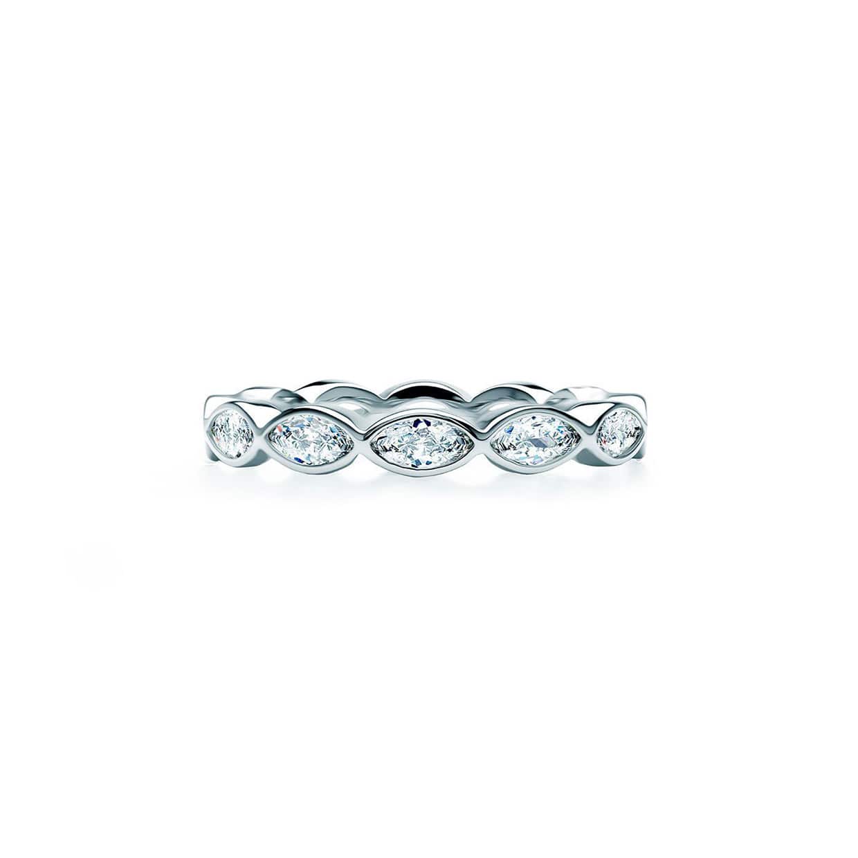 Oxford Marquise Alliancering   Sølv