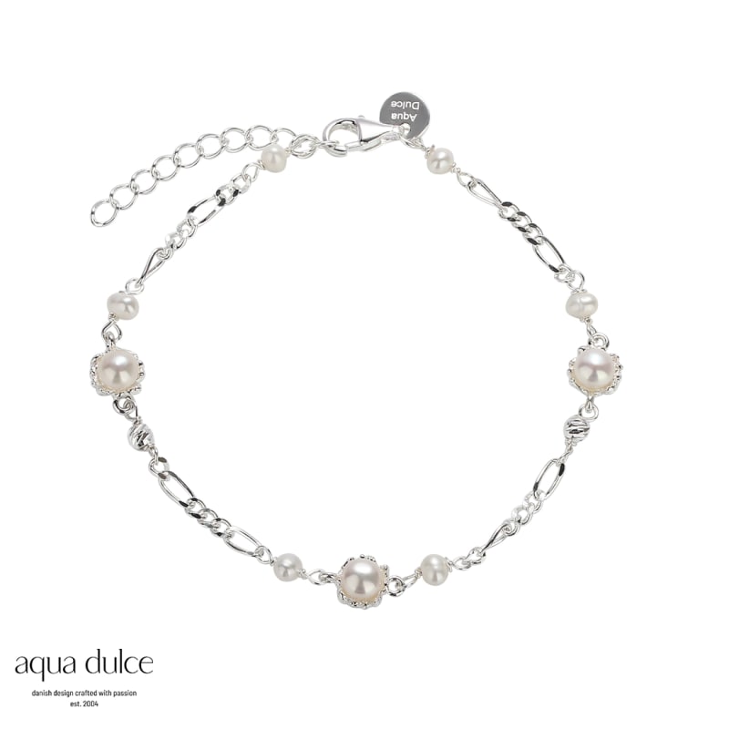 Pearl Mila Bracelet   Silver