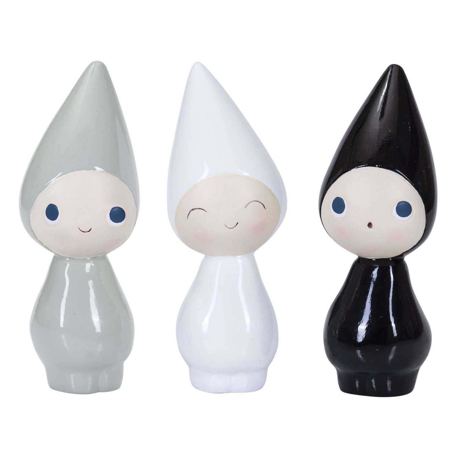 Peggy Fin Figur Med Store øjne  11 Cm Sort  Grå Eller Hvid Figur Alle   Peggy Figurer
