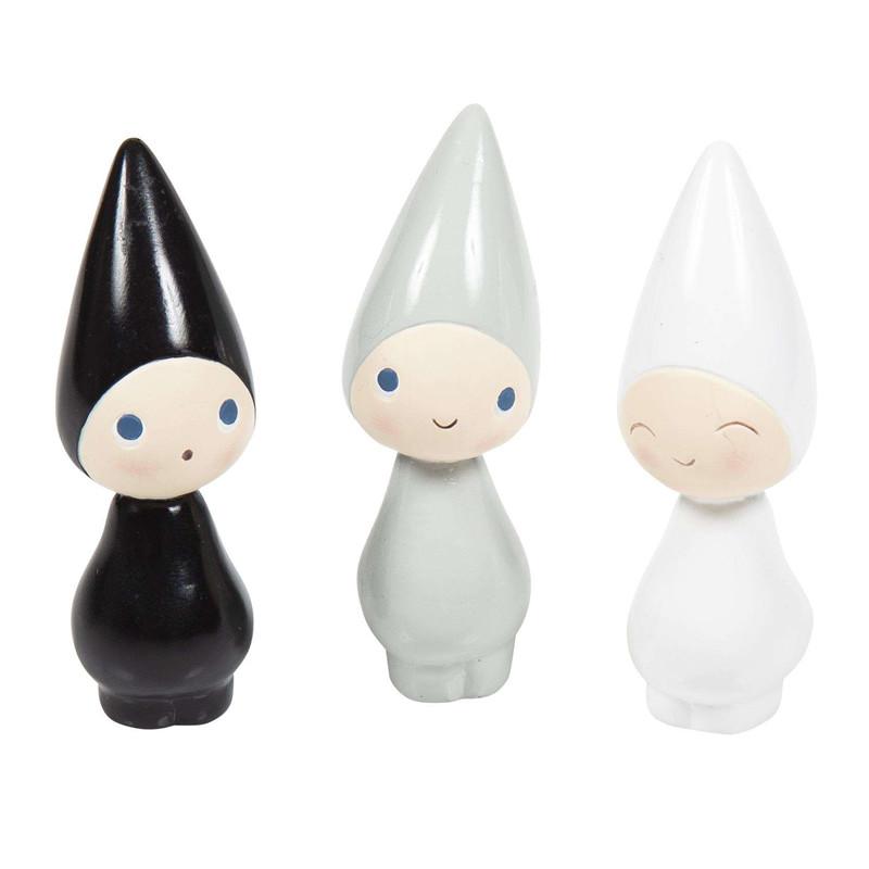 Peggy   Små Fine Figurer   Sort  Hvid Og Grå