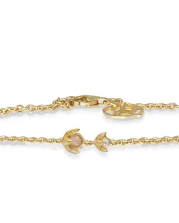 Rabinovich Armbånd Forgyldt Med Peach Månesten Water Lily