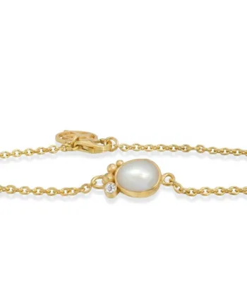 Rabinovich Forgyldt Armbånd Med Hvid Perle Pleasant Pearl