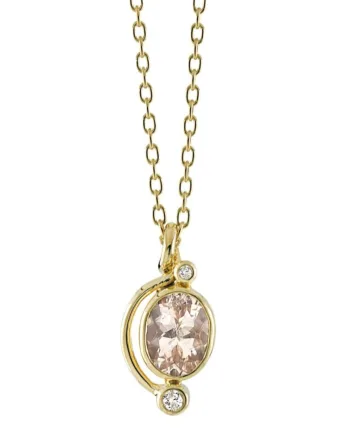 Rabinovich Guldvedhæng Med Morganite Sunrise
