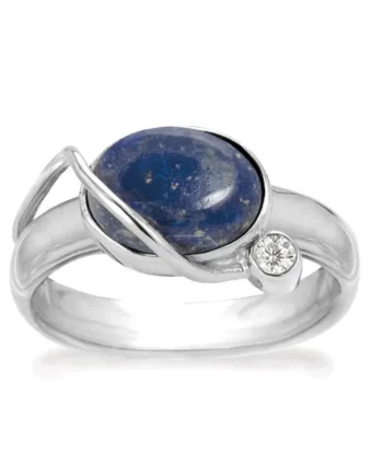 Rabinovich Sølv Ring Med Blå Lapis Starry Night Størrelse 51