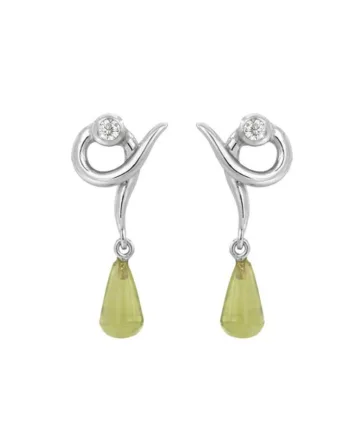 Rabinovich Sølv ørestikker Med Peridot Rainforest Dew