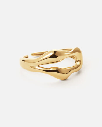 Rift Justerbar Ring 18k Guldbelagt