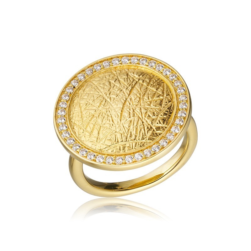 Ring   Guldbelagt Sølv 50