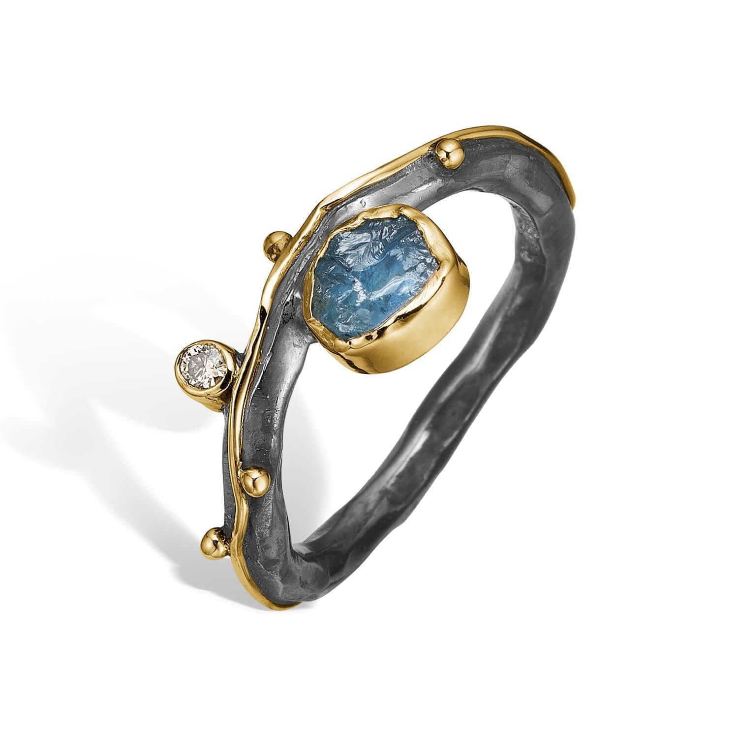 Ring Louise Aqua Raw 52