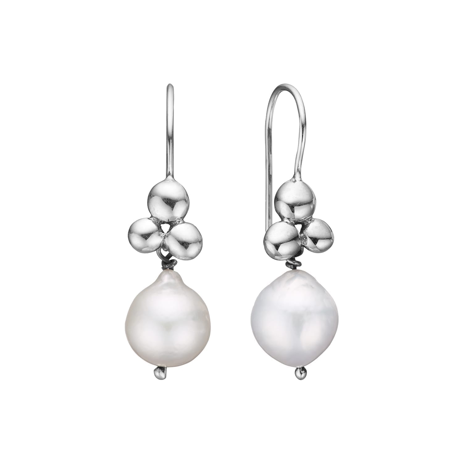 Rose Buds Silver Pearl ørehængere