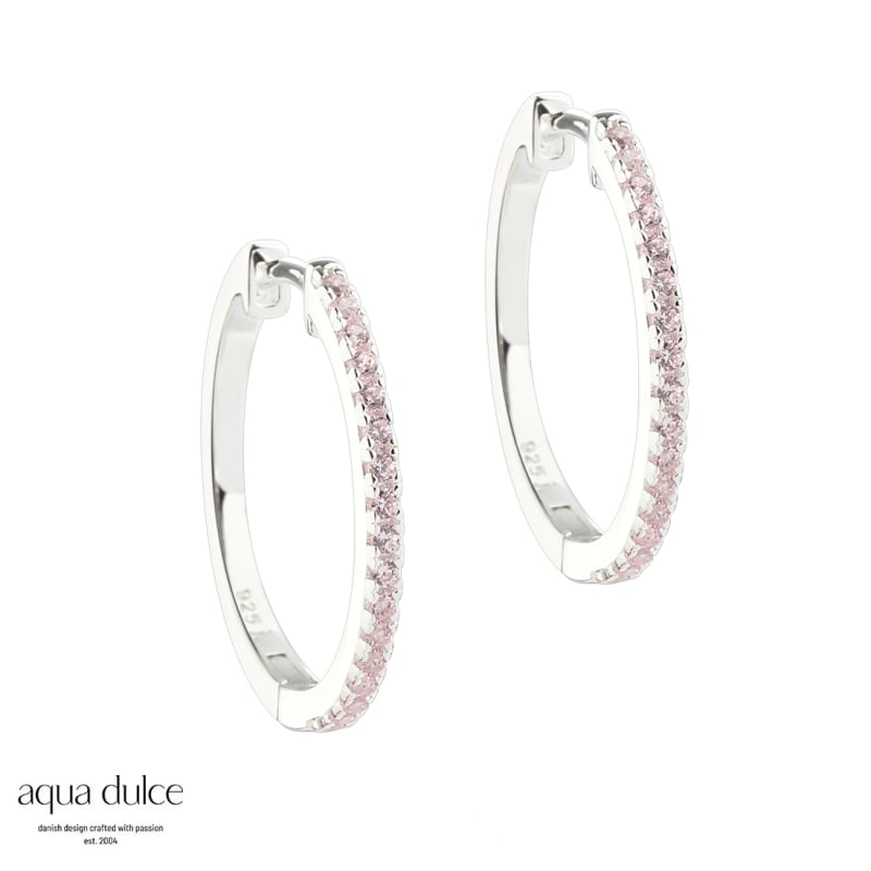 Rose Raya Large Hoop   Silver