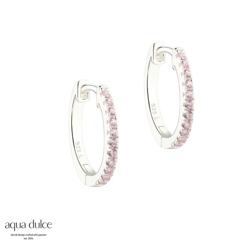 Rose Raya Medium Hoop   Silver