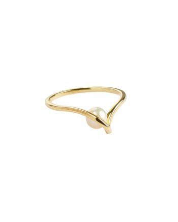 Sela Pearl Ring 60   Golden