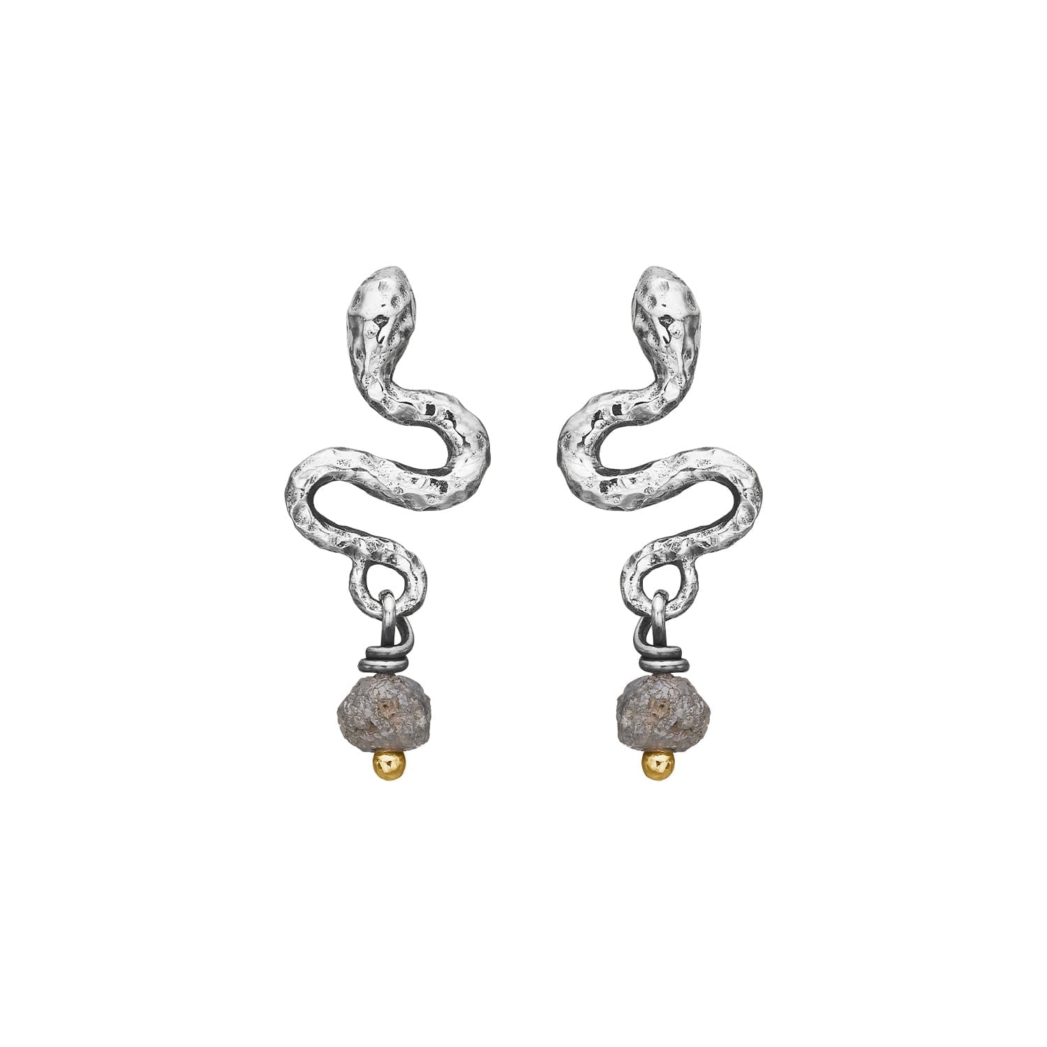 Serpent Silver Raw øreringe