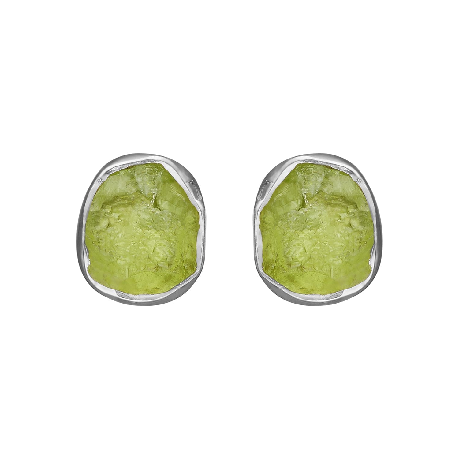 Siv Raw Peridot Silver