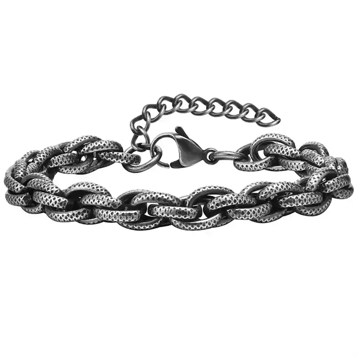 Snake Oxyderet Herrearmbånd Stål