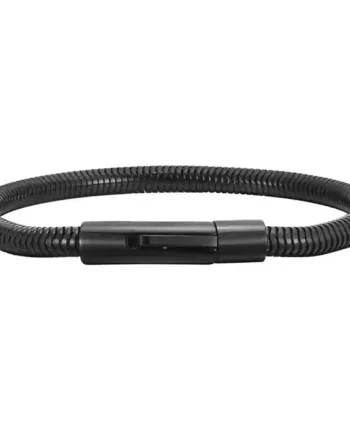 Snake Sort Armbånd   ædelstål 20   Cm