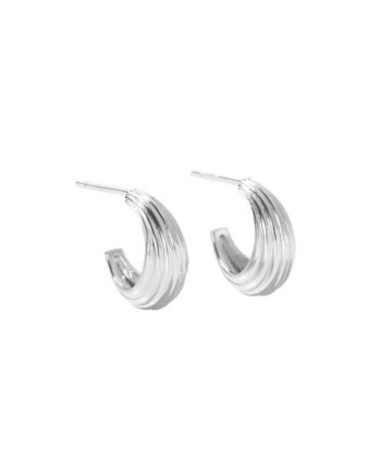 Sue Hoop Small   Silver