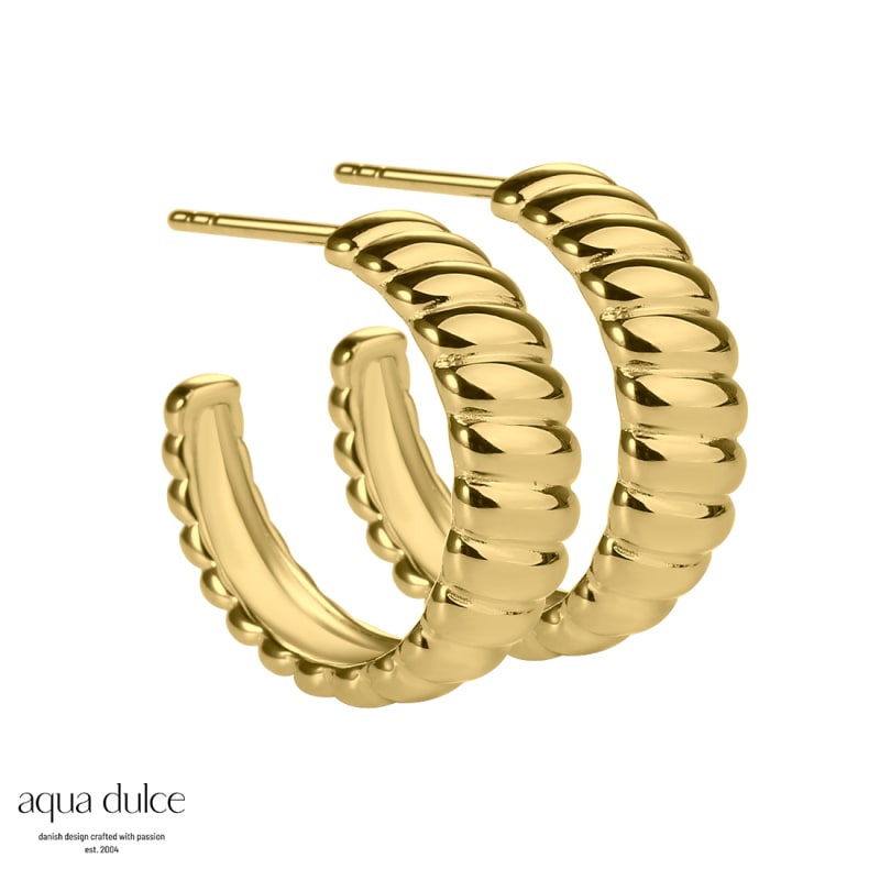 Suki 20 Mm Hoops Forgyldt Sterling Sølv Med Snoninger
