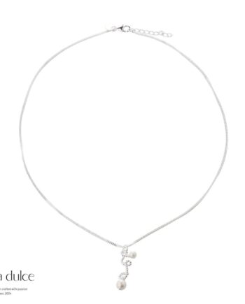 Swirl Love Necklace   Silver