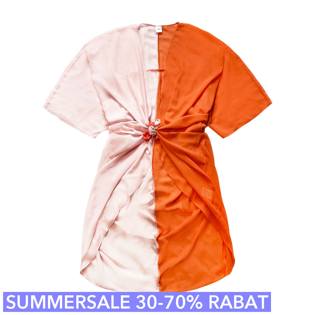 Tofarvet Kimono Abrikos Og Pudder Breeze One Size