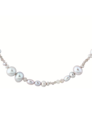 Whisper Pearl Necklace   Silver