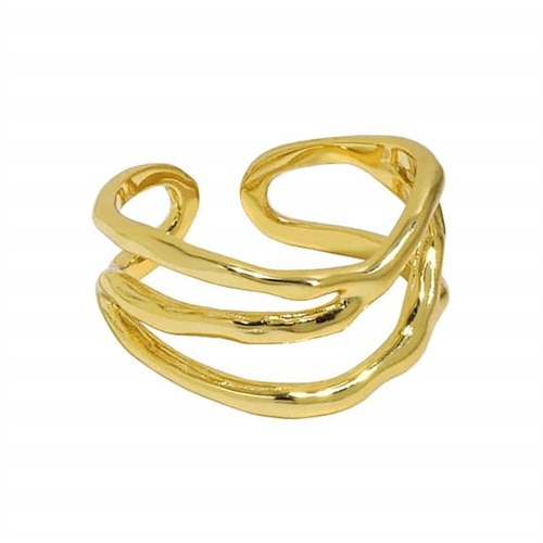 Adara Ringen   Guldbelagt 14k Sterlingsølv 925
