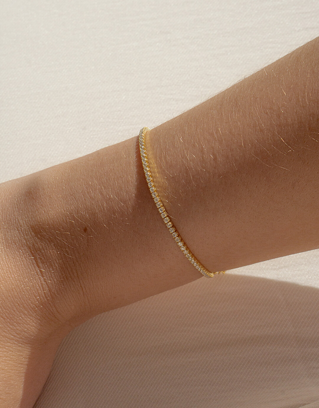 Adria     Mm Guld Tennisarmbånd