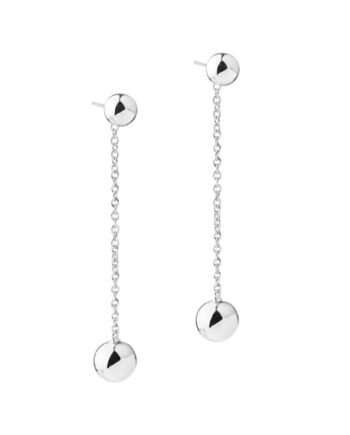 Alba Earstud Long   Silver