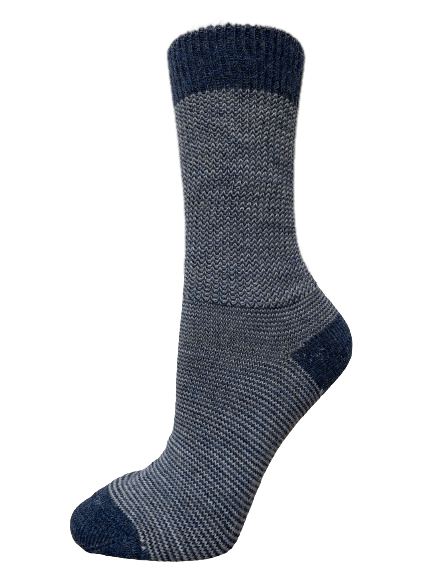 Alpaca Sokker  Jeansblå Størrelse 18-21
