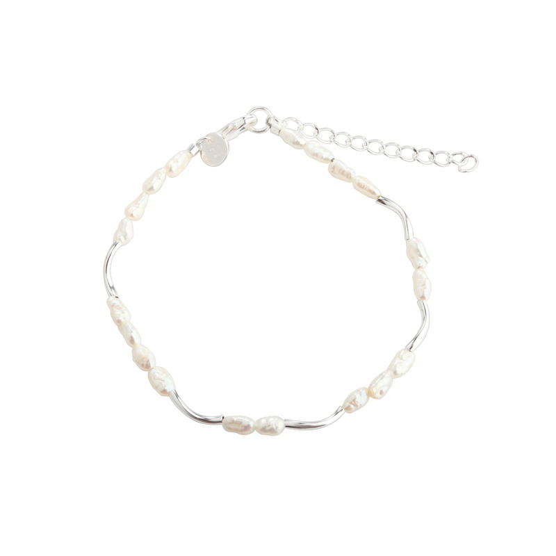 Alura White Bracelet    Silver