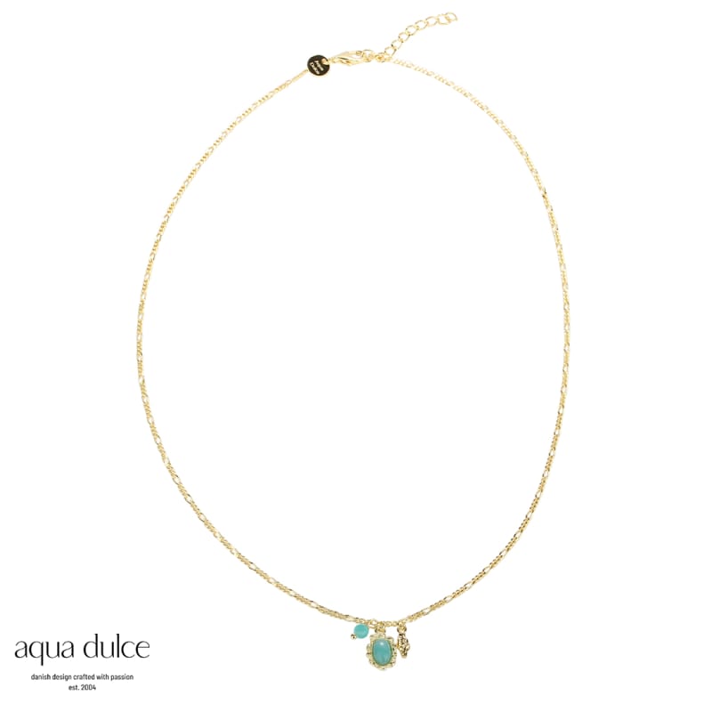 Amazonite Necklace   Golden