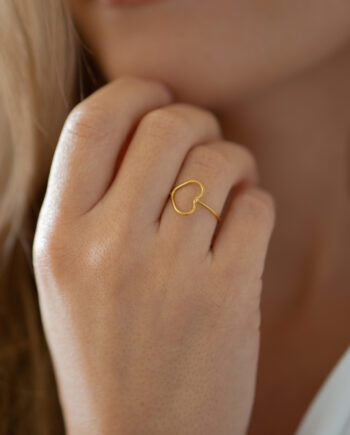 Amor Hjerte Guld Ring