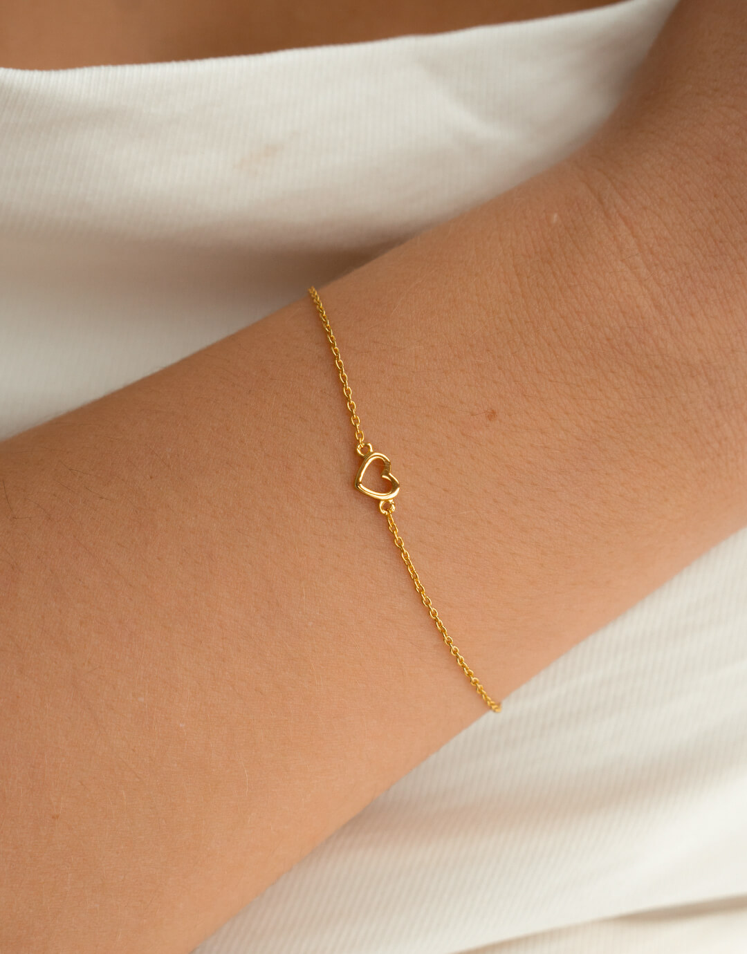 Amore Guld Hjerte Armbånd