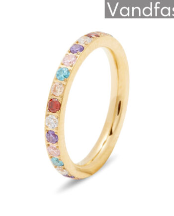 Annebrauner Alliance Multicolor Ring 18k Guldbelagt 48