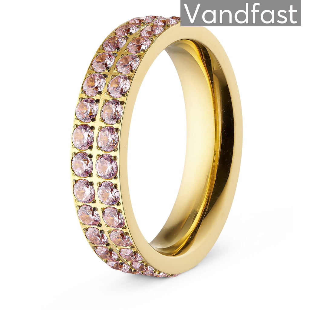 Annebrauner Alliance Pink Ring 18k Guldbelagt 48