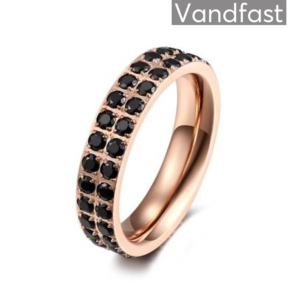 Annebrauner Alliance Rose Black Ring 50