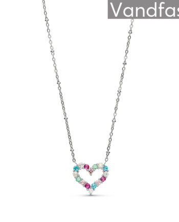 Annebrauner Big Heart Rose Pink Halskæde