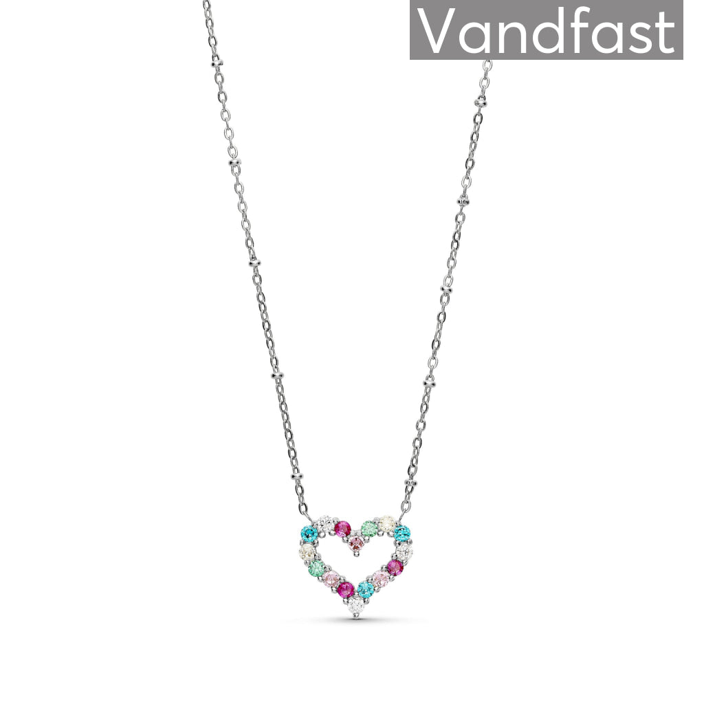 Annebrauner Big Heart Rose Pink Halskæde