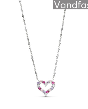 Annebrauner Big Heart Rose Violet Halskæde