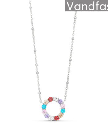 Annebrauner Big Multicolor Circle Halskæde