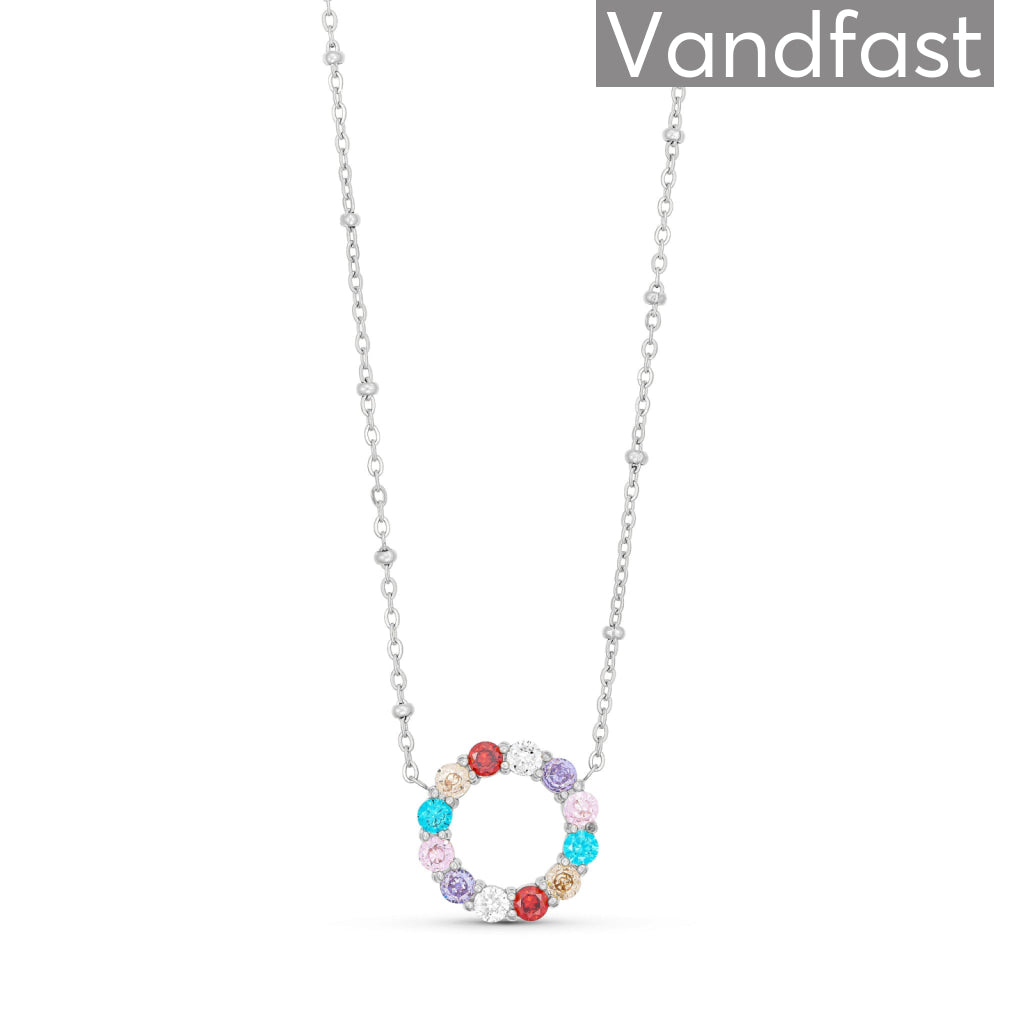 Annebrauner Big Multicolor Circle Halskæde